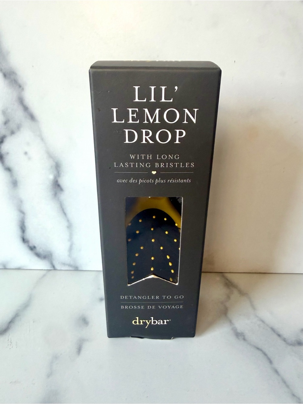 Drybar Lil’ Lemon Drop Travel Detangler Brush Yellow NWT